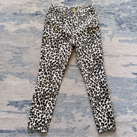 FRAME ALI LEOPARD HIGH RISE CIGARETTE JEANS SIZE 28 - Picture 1 of 8